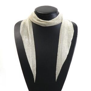 Tiffany Mesh Scarf Necklace Silver
